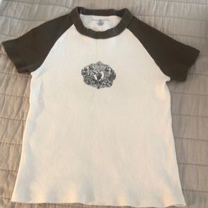 Brandy Melville Brown and beige top